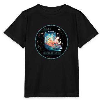 Jelly Adventure - trendy Quallen Print - Stanley/Stella Kinder T-Shirt MINI CREATOR  - Schwarz - Vorne - Mikhail (115cm)