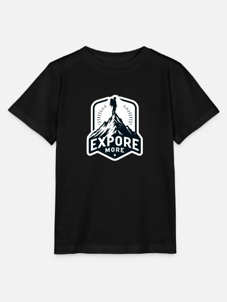 Explore more - Wanderer - Stanley/Stella Kinder T-Shirt MINI CREATOR  - Schwarz