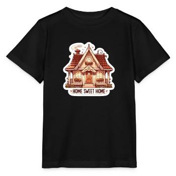 Home Sweet Home - Illustration de maison - T-shirt bio MINI CREATOR Stanley/Stella Enfant - noir - Devant - Mikhail (115cm)