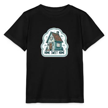 Home Sweet Home - Illustration de maison - T-shirt bio MINI CREATOR Stanley/Stella Enfant - noir - Devant - Mikhail (115cm)