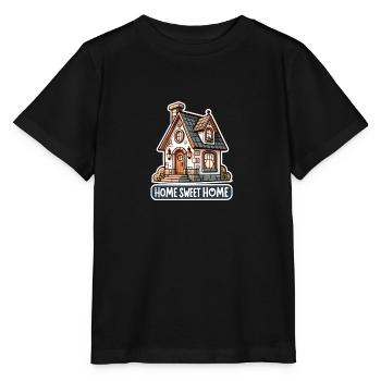 Home Sweet Home - Illustration de maison - T-shirt bio MINI CREATOR Stanley/Stella Enfant - noir - Devant - Mikhail (115cm)