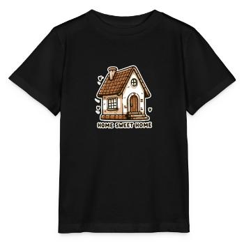 Home Sweet Home - Illustration de maison - T-shirt bio MINI CREATOR Stanley/Stella Enfant - noir - Devant - Mikhail (115cm)