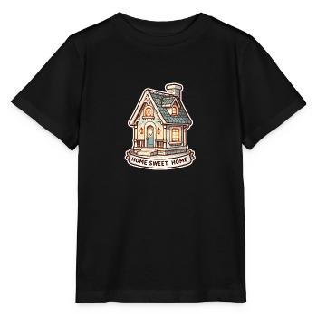 Home Sweet Home - Illustration de maison - T-shirt bio MINI CREATOR Stanley/Stella Enfant - noir - Devant - Mikhail (115cm)