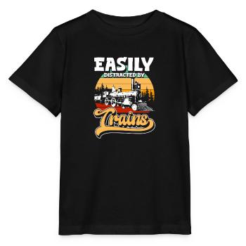Conducteur de train Profession de voie Conducteur - T-shirt bio MINI CREATOR Stanley/Stella Enfant - noir - Devant - Mikhail (115cm)
