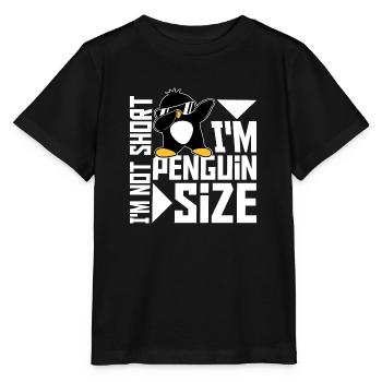 Je ne suis pas court, je suis pingouin taille dabbing dab dance - T-shirt bio MINI CREATOR Stanley/Stella Enfant - noir - Devant - Mikhail (115cm)