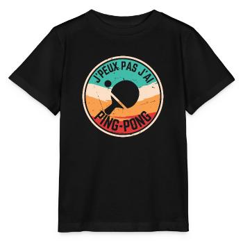 Ich kann nicht, ich habe Ping Pong - Stanley/Stella Kinder T-Shirt MINI CREATOR  - Schwarz - Vorne - Mikhail (115cm)