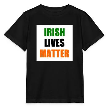 Irish lives matter - T-shirt bio MINI CREATOR Stanley/Stella Enfant - noir - Devant - Mikhail (115cm)