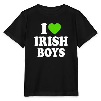 I love irish boys - Stanley/Stella Kinder T-Shirt MINI CREATOR  - Schwarz - Vorne - Mikhail (115cm)