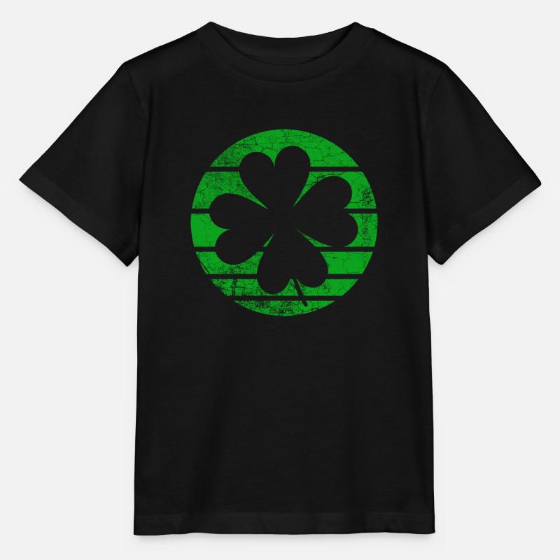 Joyeux trèfle de la Saint-Patrick - T-shirt bio MINI CREATOR Stanley/Stella Enfant - noir