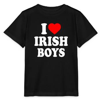 I love irish boys - Stanley/Stella Kinder T-Shirt MINI CREATOR  - Schwarz - Vorne - Mikhail (115cm)