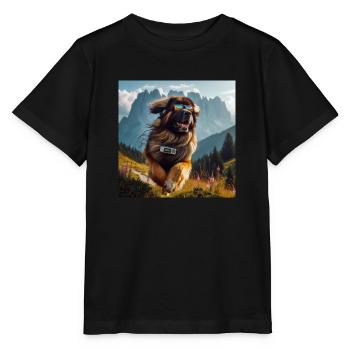 Leonberger Kunst - Stanley/Stella Kinder T-Shirt MINI CREATOR  - Schwarz - Vorne - Mikhail (115cm)