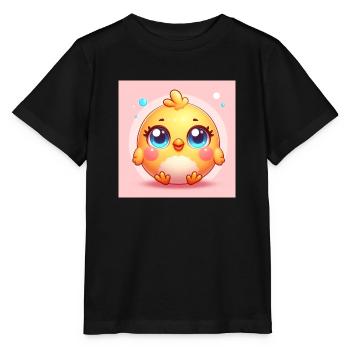 Sweet Chick Le poussin rond mignon - T-shirt bio MINI CREATOR Stanley/Stella Enfant - noir - Devant - Mikhail (115cm)