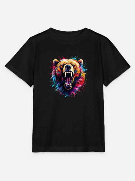 Grizzlybär - Stanley/Stella Kinder T-Shirt MINI CREATOR  - Schwarz