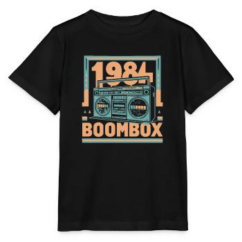 1984 boombox - Stanley/Stella MINI CREATOR Kids’ T-Shirt - black - Front - Mikhail (115cm)