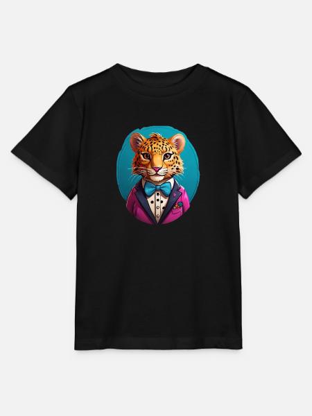 Lustiges Comic Tiger - Stanley/Stella Kinder T-Shirt MINI CREATOR - Schwarz