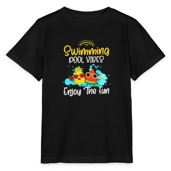 Pool Holidays Bathing - Stanley/Stella MINI CREATOR Kids’ T-Shirt - black - Front - Mikhail (115cm)