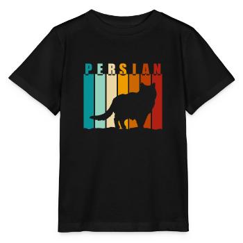 Perser Stubentiger Kätzchen Katzenlady - Stanley/Stella Kinder T-Shirt MINI CREATOR  - Schwarz - Vorne - Mikhail (115cm)