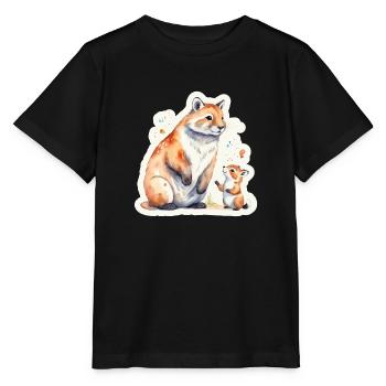 Animal Family Mother Son - Stanley/Stella MINI CREATOR Kids’ T-Shirt - black - Front - Mikhail (115cm)
