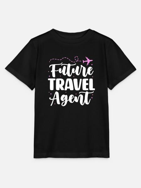 Future travel agent - Stanley/Stella Kinder T-Shirt MINI CREATOR - Schwarz