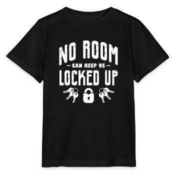 Aucune pièce ne peut nous garder enfermés dans une salle d’évasion - T-shirt bio MINI CREATOR Stanley/Stella Enfant - noir - Devant - Mikhail (115cm)