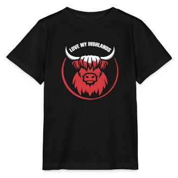 My Highlands cattle I love Highlands - Stanley/Stella MINI CREATOR Kids’ T-Shirt - black - Front - Mikhail (115cm)