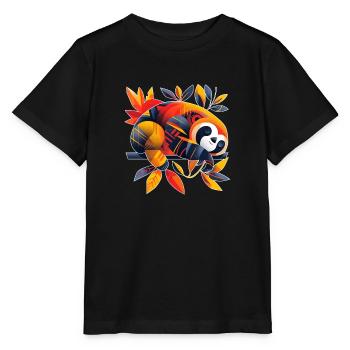 Paresseux | Œuvres d’art abstraites - T-shirt bio MINI CREATOR Stanley/Stella Enfant - noir - Devant - Mikhail (115cm)