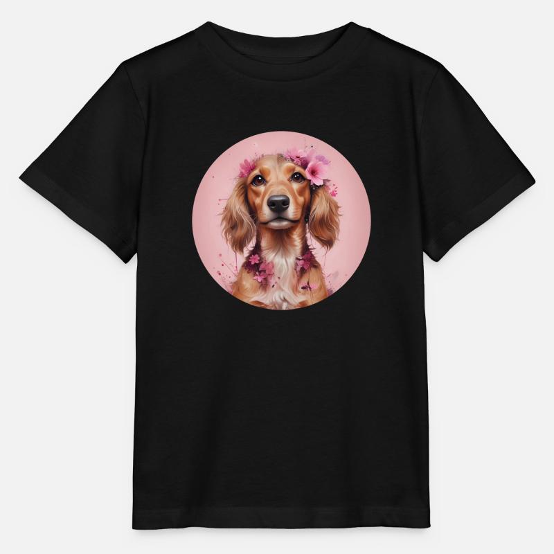 Teckel rose - T-shirt bio MINI CREATOR Stanley/Stella Enfant - noir
