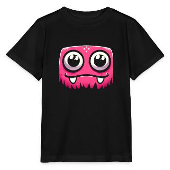 kläffendes Gesicht Monster - Stanley/Stella Kinder T-Shirt MINI CREATOR  - Schwarz - Vorne - Mikhail (115cm)