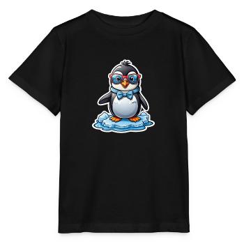 Pingouin à lunettes - T-shirt bio MINI CREATOR Stanley/Stella Enfant - noir - Devant - Mikhail (115cm)