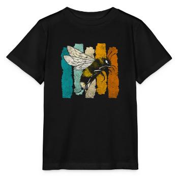 Honig Wabe Weltenretter Bienchen - Stanley/Stella Kinder T-Shirt MINI CREATOR  - Schwarz - Vorne - Mikhail (115cm)