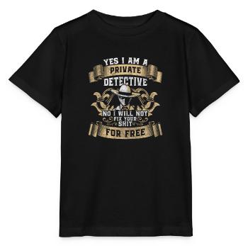Schnüffler Hinweis Fährte Polizei - Stanley/Stella Kinder T-Shirt MINI CREATOR  - Schwarz - Vorne - Mikhail (115cm)