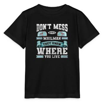 Postbote Zustellung Briefbote Bote - Stanley/Stella Kinder T-Shirt MINI CREATOR  - Schwarz - Vorne - Mikhail (115cm)