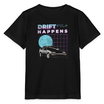 Driften Sportwagen Mechaniker Flitzer - Stanley/Stella Kinder T-Shirt MINI CREATOR  - Schwarz - Vorne - Mikhail (115cm)