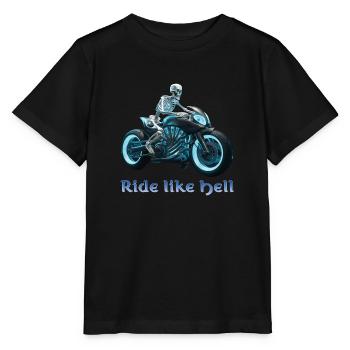 Biker Skeleton 06 2024 A 01 - Stanley/Stella MINI CREATOR Kids’ T-Shirt - black - Front - Mikhail (115cm)