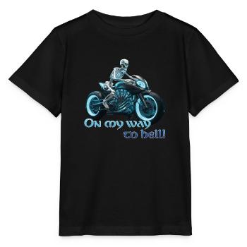 Biker Skelett 06 2024 A 02 - Stanley/Stella Kinder T-Shirt MINI CREATOR  - Schwarz - Vorne - Mikhail (115cm)