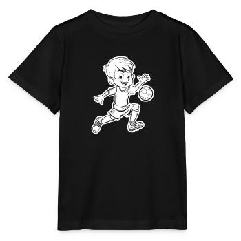 Fußball Fußballmannschaft Fußballspiel - Stanley/Stella Kinder T-Shirt MINI CREATOR  - Schwarz - Vorne - Mikhail (115cm)