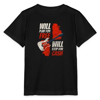 Straßenmusiker Spende Band - Stanley/Stella Kinder T-Shirt MINI CREATOR  - Schwarz - Vorne - Mikhail (115cm)