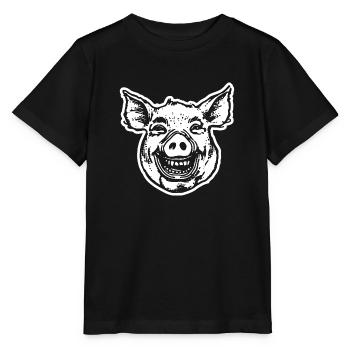 Pig Piggy - Stanley/Stella MINI CREATOR Kids’ T-Shirt - black - Front - Mikhail (115cm)