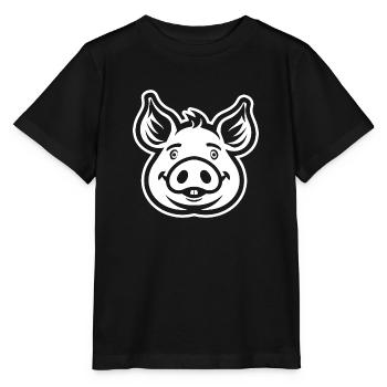 Pig Piggy - Stanley/Stella MINI CREATOR Kids’ T-Shirt - black - Front - Mikhail (115cm)