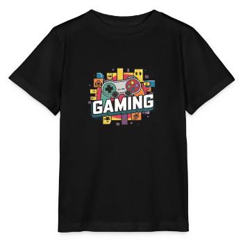 Jeux - Manettes - T-shirt bio MINI CREATOR Stanley/Stella Enfant - noir - Devant - Mikhail (115cm)