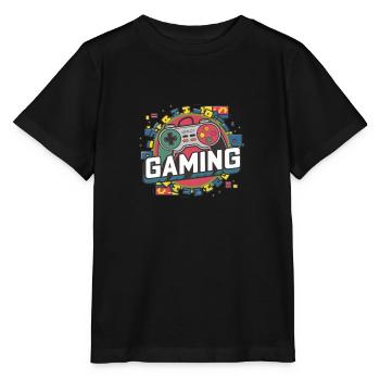 Jeux - Manettes - T-shirt bio MINI CREATOR Stanley/Stella Enfant - noir - Devant - Mikhail (115cm)