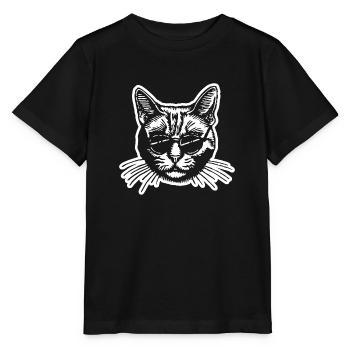 Chat Chats Chat Dame Chat Amoureux Chat Visage - T-shirt bio MINI CREATOR Stanley/Stella Enfant - noir - Devant - Mikhail (115cm)