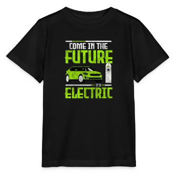 Electric Car Electric Vehicle - Stanley/Stella MINI CREATOR Kids’ T-Shirt - black - Front - Mikhail (115cm)