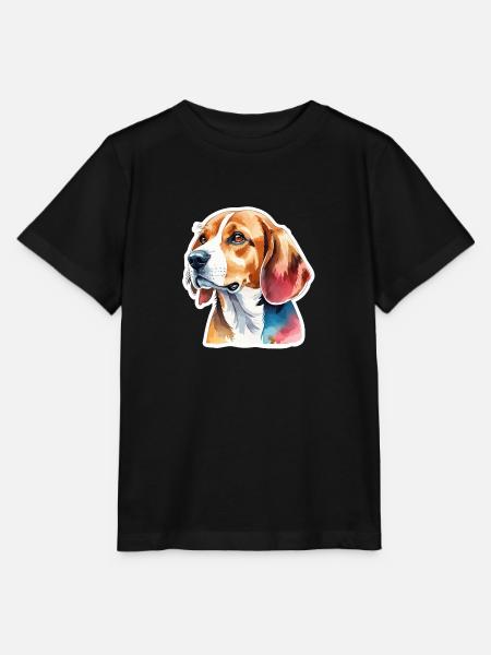 Beagle Wasserfarben - Stanley/Stella Kinder T-Shirt MINI CREATOR - Schwarz
