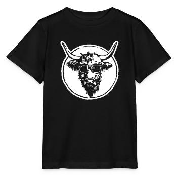 Highland Kuh - Stanley/Stella Kinder T-Shirt MINI CREATOR  - Schwarz - Vorne - Mikhail (115cm)