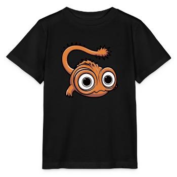 Drôle de petit monstre avec de grands yeux - T-shirt bio MINI CREATOR Stanley/Stella Enfant - noir - Devant - Mikhail (115cm)