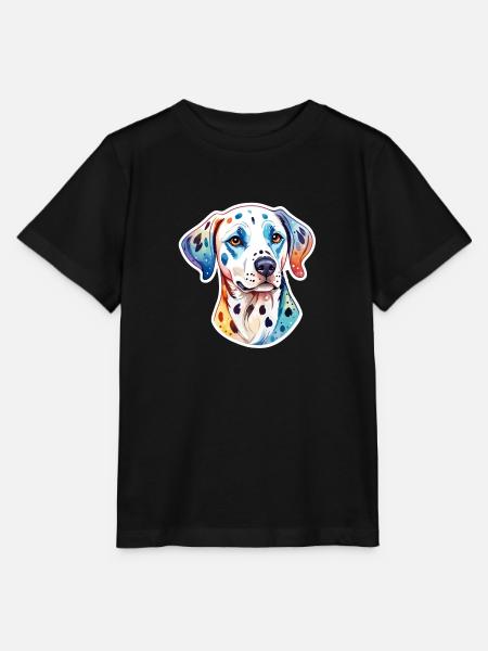 Dalmatiner Wasserfarben - Stanley/Stella Kinder T-Shirt MINI CREATOR  - Schwarz