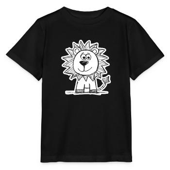 Lion Tête de Lion - T-shirt bio MINI CREATOR Stanley/Stella Enfant - noir - Devant - Mikhail (115cm)