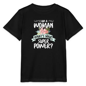 Célébration féministe des femmes - T-shirt bio MINI CREATOR Stanley/Stella Enfant - noir - Devant - Mikhail (115cm)