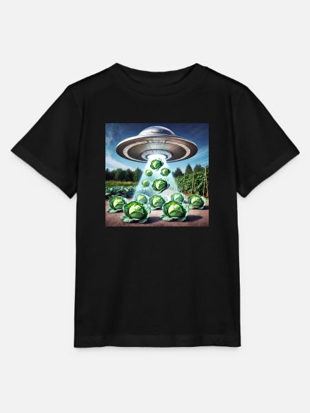 UFO & Kohl - Green Invasion - Stanley/Stella Kinder T-Shirt MINI CREATOR  - Schwarz